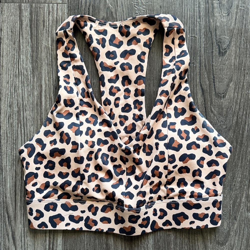 Fabletics Leopard Print Sports Bra